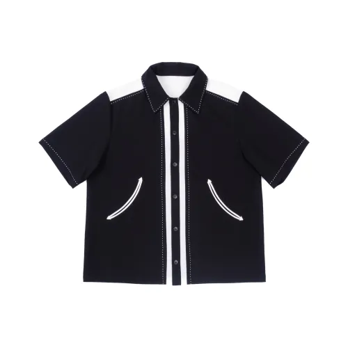 IN EXISTENCE Черный/Белый Унисекс Рубашки