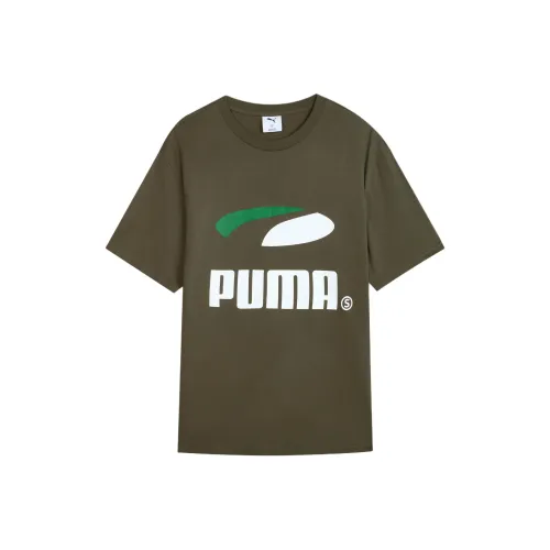 PUMA SS25 T-Shirt Унисекс Оливково-зеленый