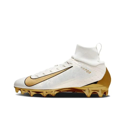Nike Vapor Untouchable Pro 3 Slip-Resistant Abrasion-Resistant Футбольные бутсы Мужские Белый Золото