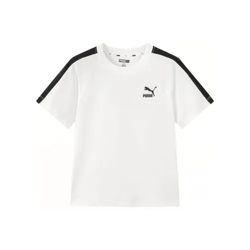 PUMA Sportstyle Collection T7 T-Shirt Натуральный Белый Детский