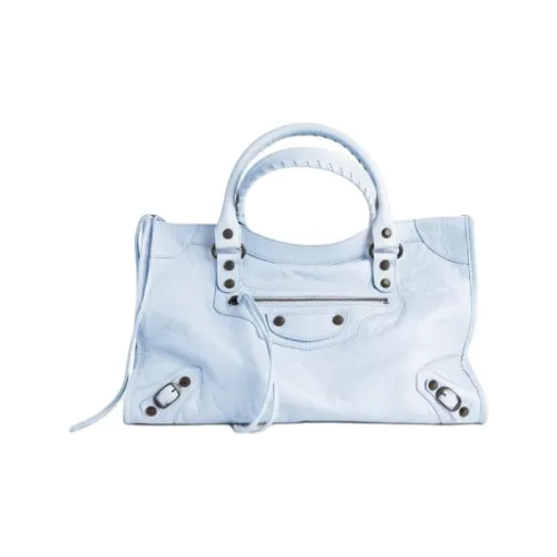 Balenciaga Le City Овчина Сумка через плечо Сумка Средний Женская Светло-синяя