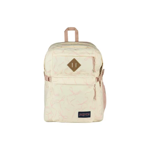 Jansport Переработанный полиэстер рюкзак женский бежевый и розовый