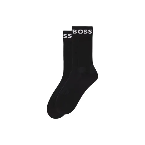 Hugo Boss Черные Мужские Носки до икры MID