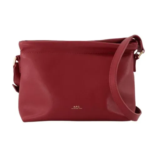 A.P.C. Joint Paragraph Ninon Переработанная кожа Сумка через плечо Мини Женская Красная