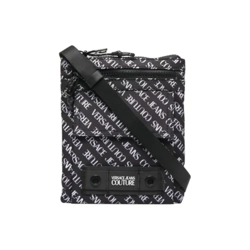 VERSACE JEANS COUTURE Полиамид Квадратная Сумка Сумка через плечо Мужская Черная