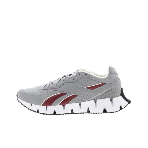 Reebok Zig Dynamica 4 Устойчивые к истиранию низкие беговые кроссовки Мужские Серый Красный