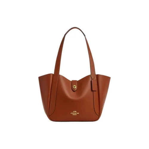 COACH Hadley Коровья кожа Тоут Сумка Сумка для покупок Сумка на плечо Большая Женская Коричнево-желтая
