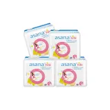 4 шт* Ashana, Фиолетовый, Ядерный, Очень тонкий, Мини, Гигиенические прокладки