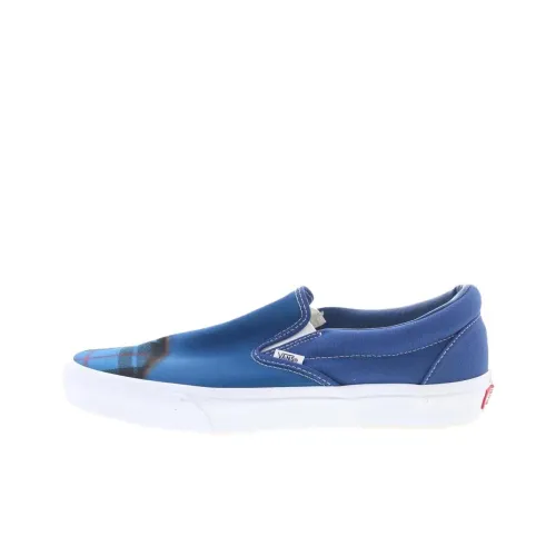 Vans CLASSIC Slip-On Low Top Скейтборд Кроссовки Мужские Синие