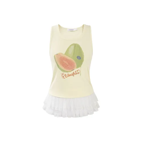 UNIFREE Желтые Без Вкладышей Женские Майки