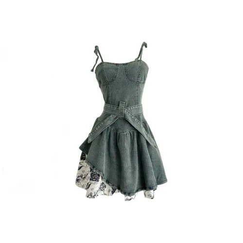 DOSOHEB Джинсовый синий Женские Слиплатья