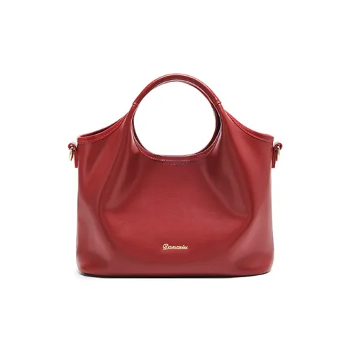 Danxilu Коровья кожа Мода Утонченный Корзинка Сумка Комбо Через плечо Сумка Средний Женский Красный