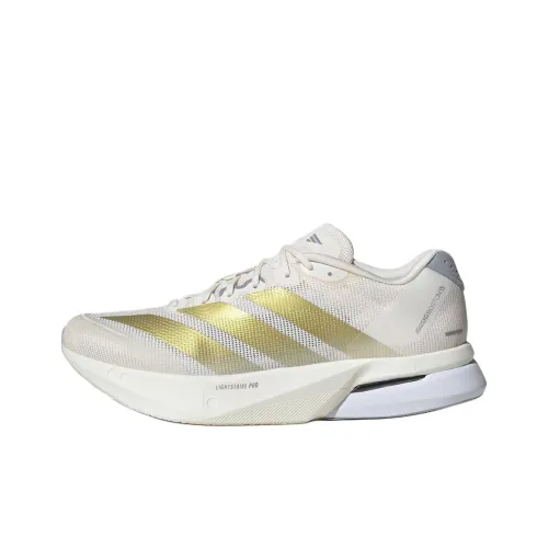 Adidas Adizero Boston 13 Беговые кроссовки Низкий топ Белый Золото Мужской