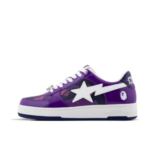 JJ Lin x A BATHING APE BAPE STA M1 Low Топ Скейтборд Кроссовки Мужские Фиолетовые Белые