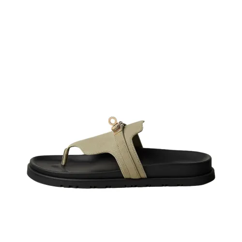 HERMES Empire Шлепанцы Женские Зеленые