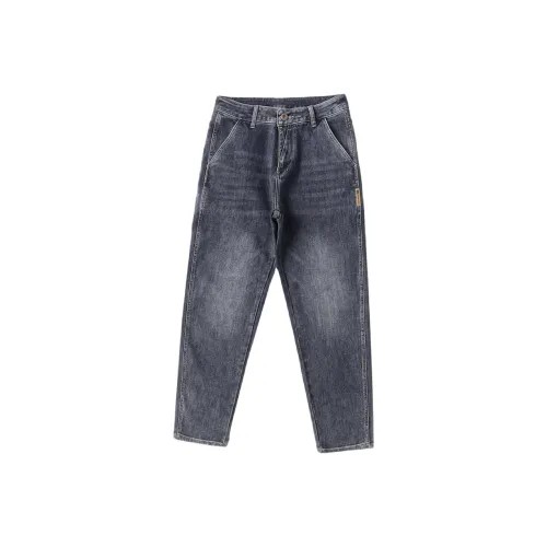 MH Синий Серый Мужские Джинсы