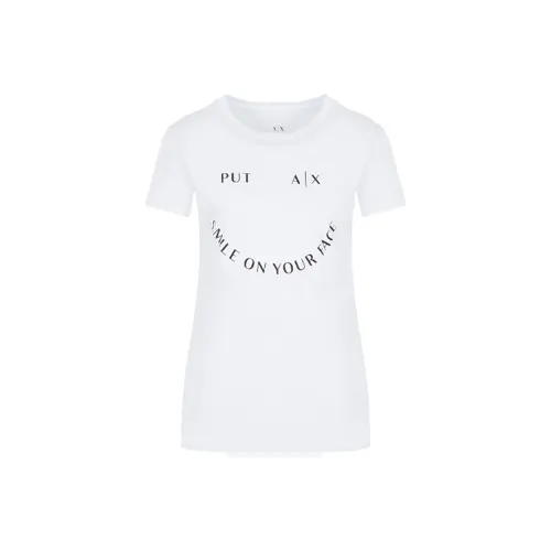 ARMANI EXCHANGE AE ARMANI EXCHANGE X SmileyWorld T-рубашка Женская Белая
