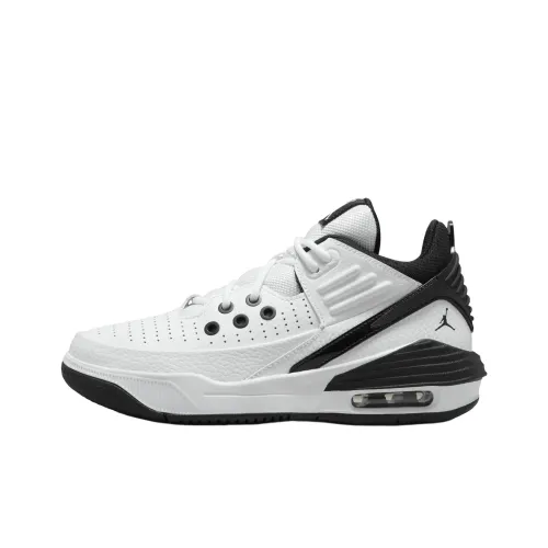 Jordan Max Aura 5 Противоскользящий устойчивый к истиранию низкий топ детские баскетбольные кроссовки белый черный для подростков