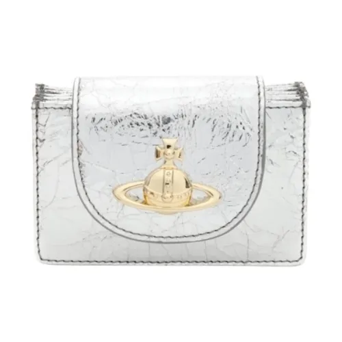 Vivienne Westwood Телячья кожа Кошелек Унисекс Серебряный