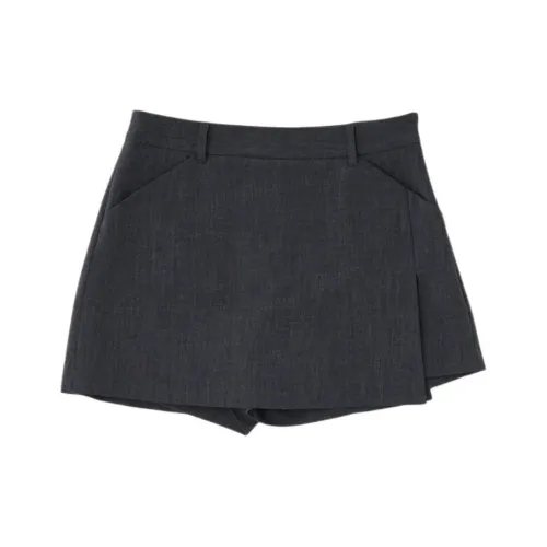 MOUSSY Темно-серые Женские Повседневные Шорты