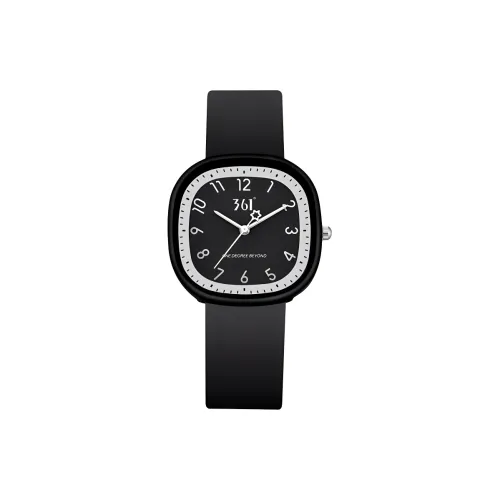 361° Кварцевый механизм силиконовый ремешок унисекс черный циферблат