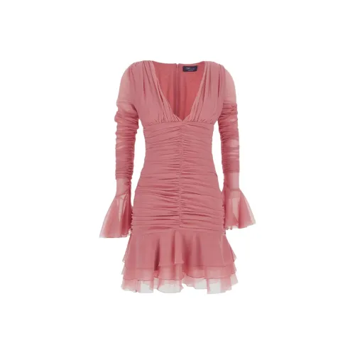 Blumarine Розовые Женские Длинные Платья с Рукавами