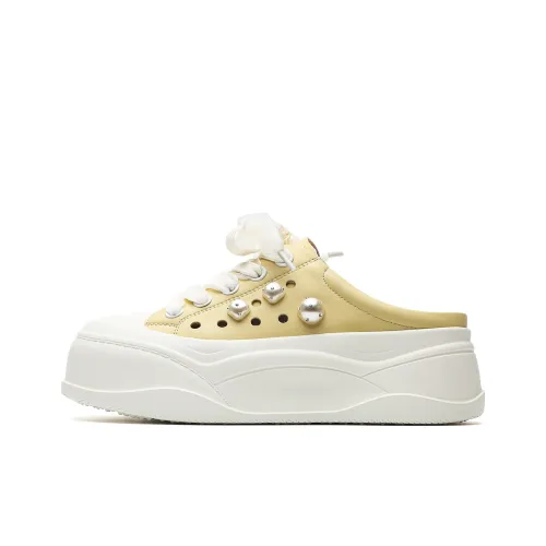 ORD Износостойкие Домашние тапочки Женские Бежево-желтые