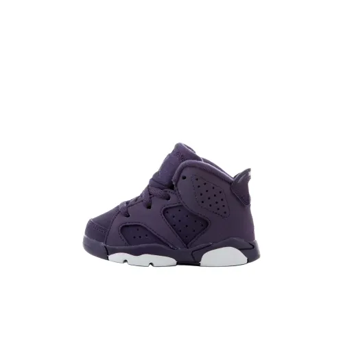 Jordan Air Jordan 6 Кольца Противоскользящие Устойчивые к износу MID Топ Обувь для малышей Фиолетовый Для малышей и малышей