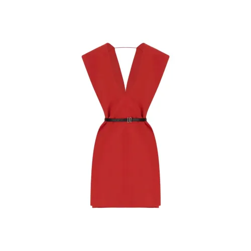 Спортивный платье без рукавов женское ярко-красного цвета