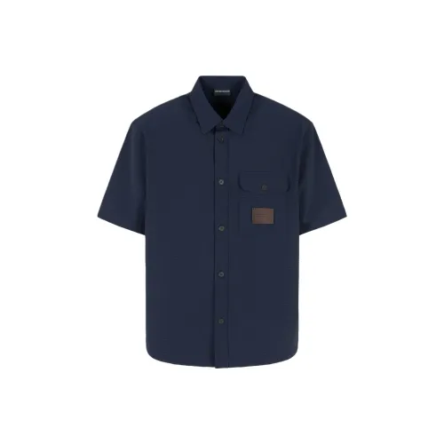 EMPORIO ARMANI Рубашка Мужская Морской Синий