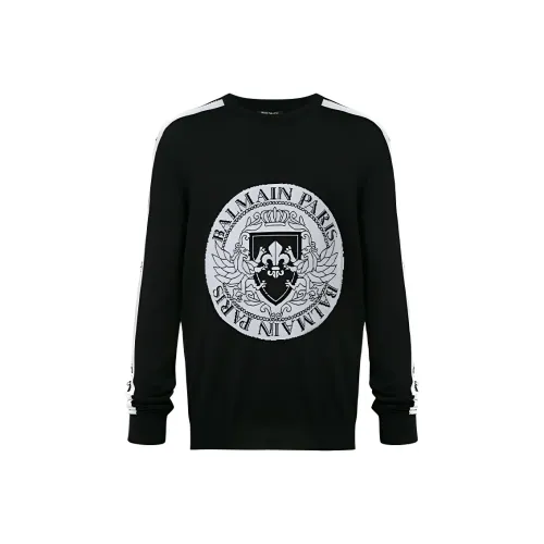 BALMAIN Облегающий Трикотаж Мужской Черный