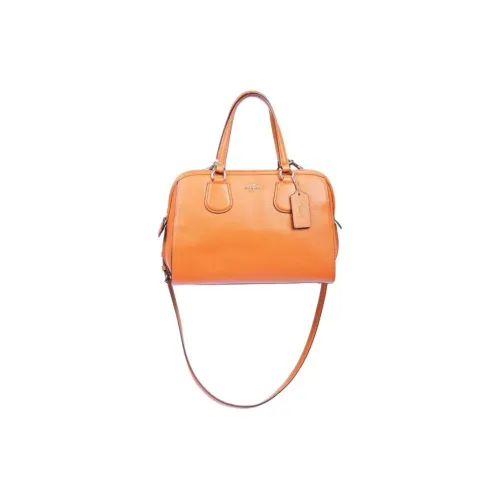 COACH Кожа Тоут Сумка Сумка для покупок Сумка Женская Апельсин