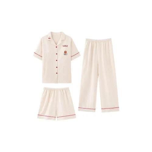 Pretty lady Молочный белый Женские Пижамные комплекты