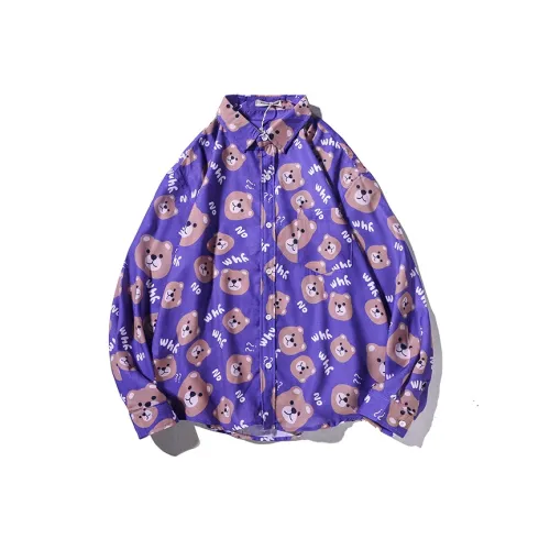 LUANBU Фиолетовые Унисекс Рубашки