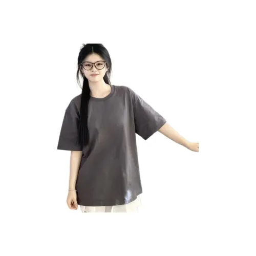 NEAR HERE Светло-серый Унисекс Футболка