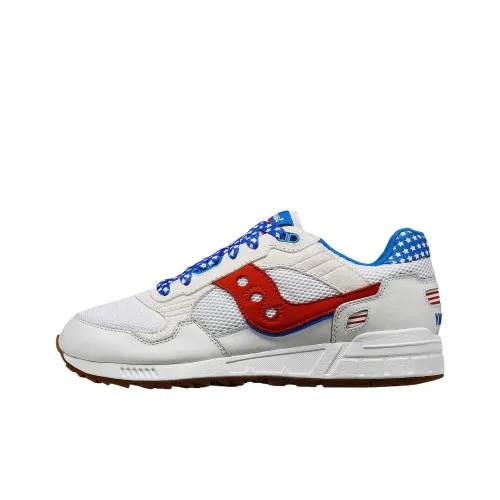 Saucony Shadow 5000 Slip-Resistant Abrasion-Resistant Low Top Casual Shoes Unisex White Blue Red Сaucony Shadow 5000 Противоскользящий Устойчивый к истиранию Низкий Топ Повседневная Обувь Унисекс Белый Синий Красный
