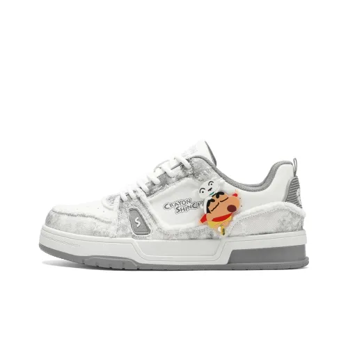 Crayon Shinchan Slip-resistant Abrasion-resistant Lightweight Увеличивающие высоту Низкие Кроссовки для скейтбординга Унисекс