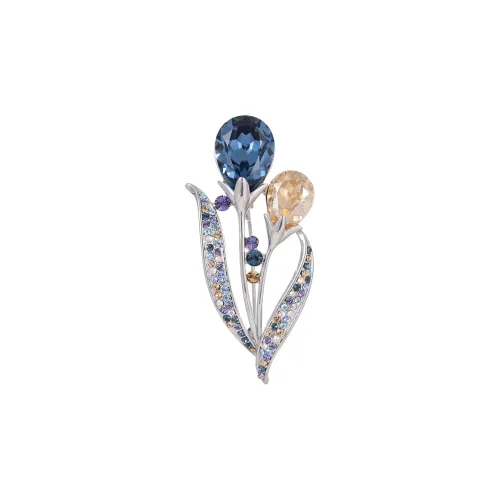 Фиолетовый медный сплав броши женские