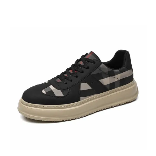 SENJIALUO Устойчивые к истиранию Легкие Скейтборд Кроссовки с низким верхом Мужские Черные