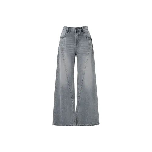 SOON FLOWER Метеоритный серый Женские Джинсы