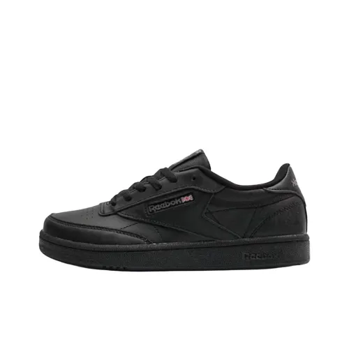 Reebok Club C Детские Скейтбординги Низкий Топ Черный Школьный возраст