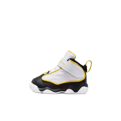 Джордан Pro Strong Противоскользящий Устойчивый к истиранию MID Топ Обувь для малышей Белый Черный Путешествие Желтый Детский и Малыш