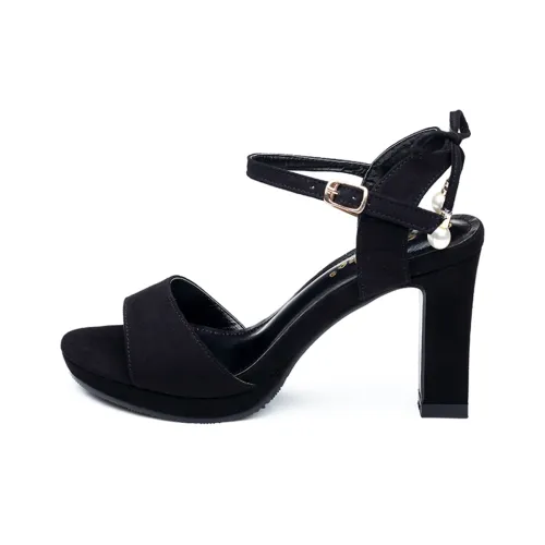 Lan Miao One Ремень Сандалии Женские Черный