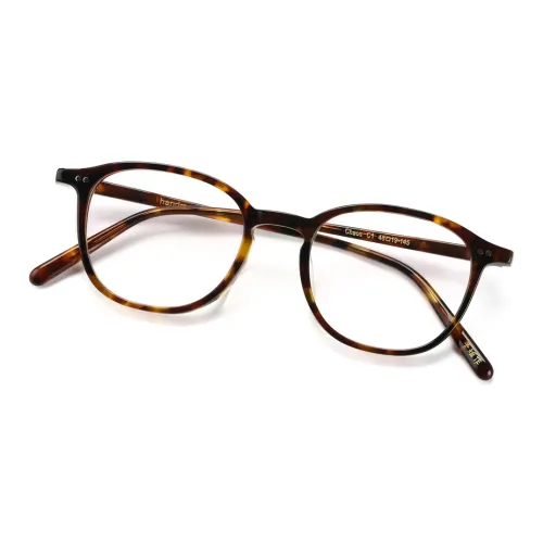 QINGZHIZUO Пластиковая оправа Овал OPTICAL Очки Унисекс Черепаховый Цвет кардамона Черный