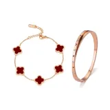 Романтическая коллекция "Четырехлистный клевер" (красный)