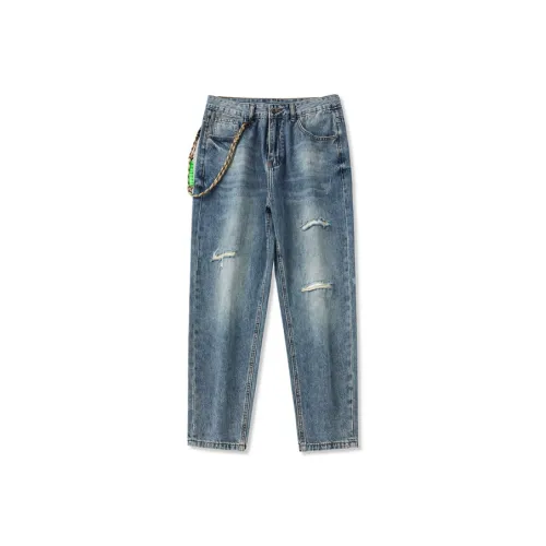 MH Синий Мужской Джинсы