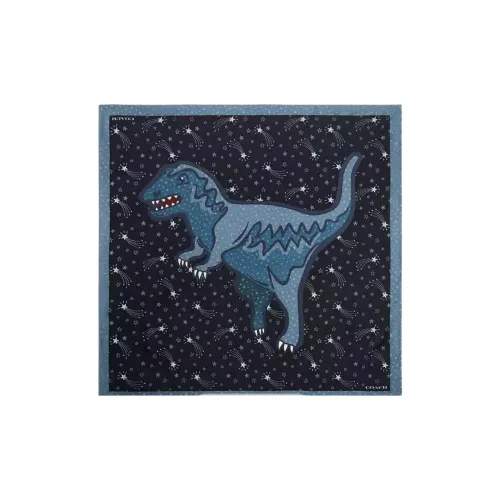 COACH Шелковые шарфы Женские Синий