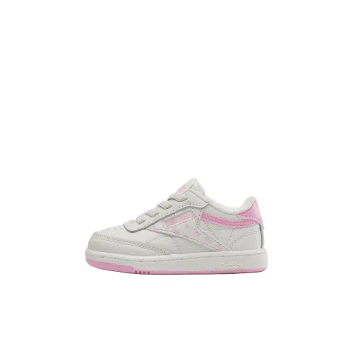 Reebok Club C Low Топ Обувь для малышей Белый Розовый Infant и Toddler