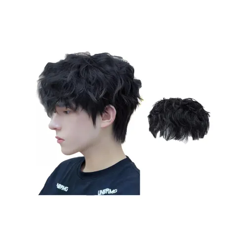 GLUNA Все Настоящие Человеческие Волосы Leslie Curls Топ Волосы Патч Мужская Перука Volumizing and Fluffing Up Натурально-Серый Волосы Покрытие