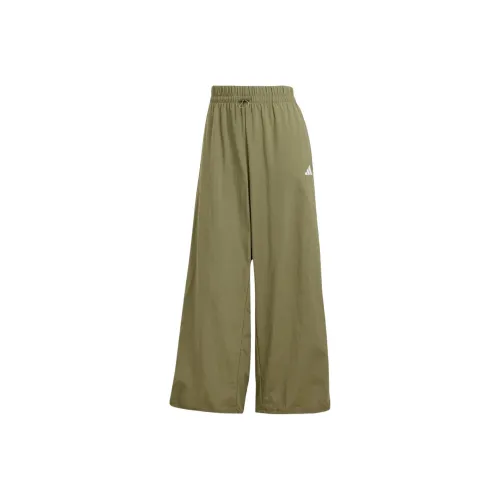 Adidas Вязаные Тренировочные Штаны Женские Оливкового Цвета
